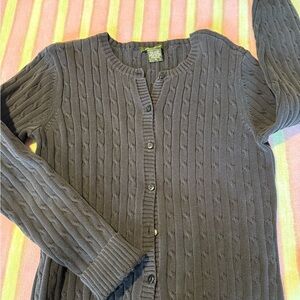 Classic Cable-Knit Cardigan Sweater - Grey